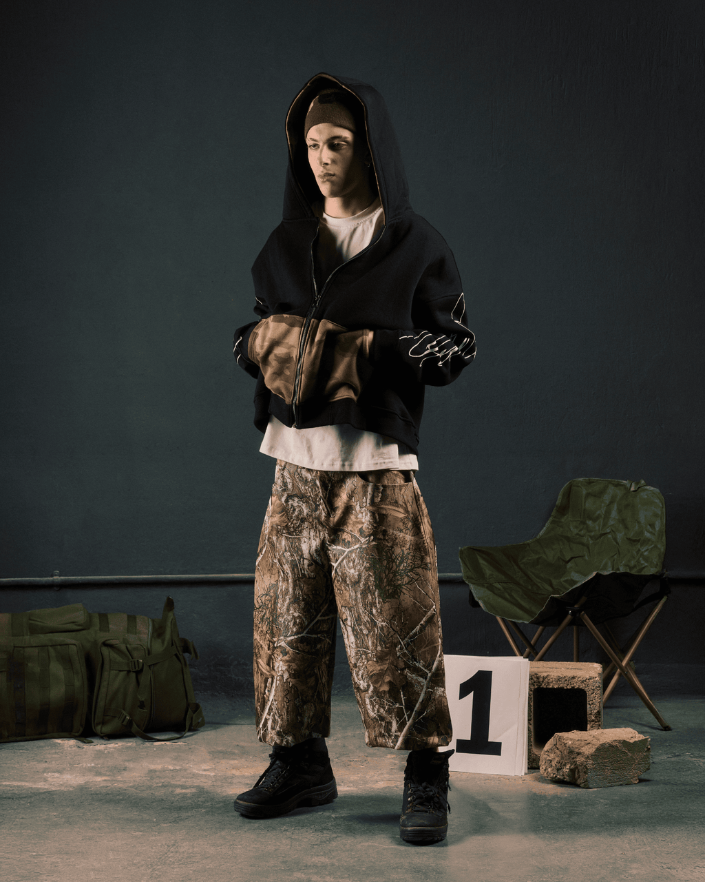 Camo zipper jacket