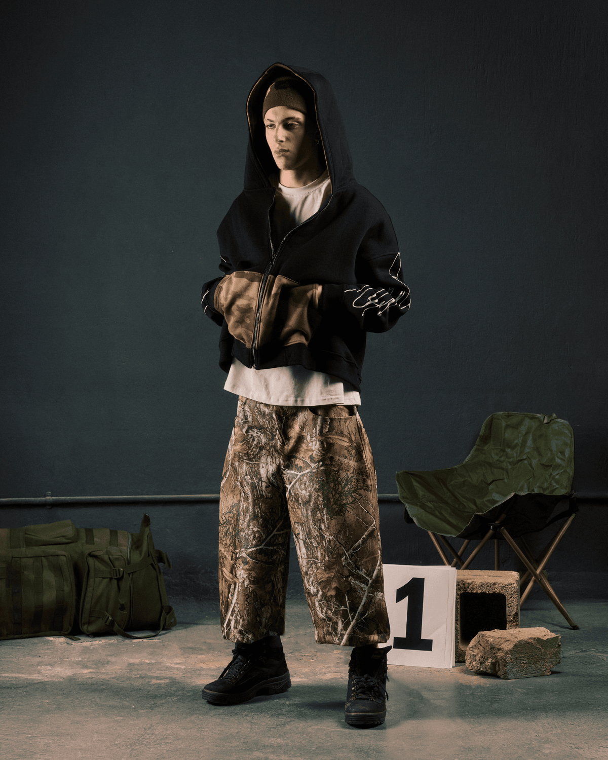 Camo zipper jacket