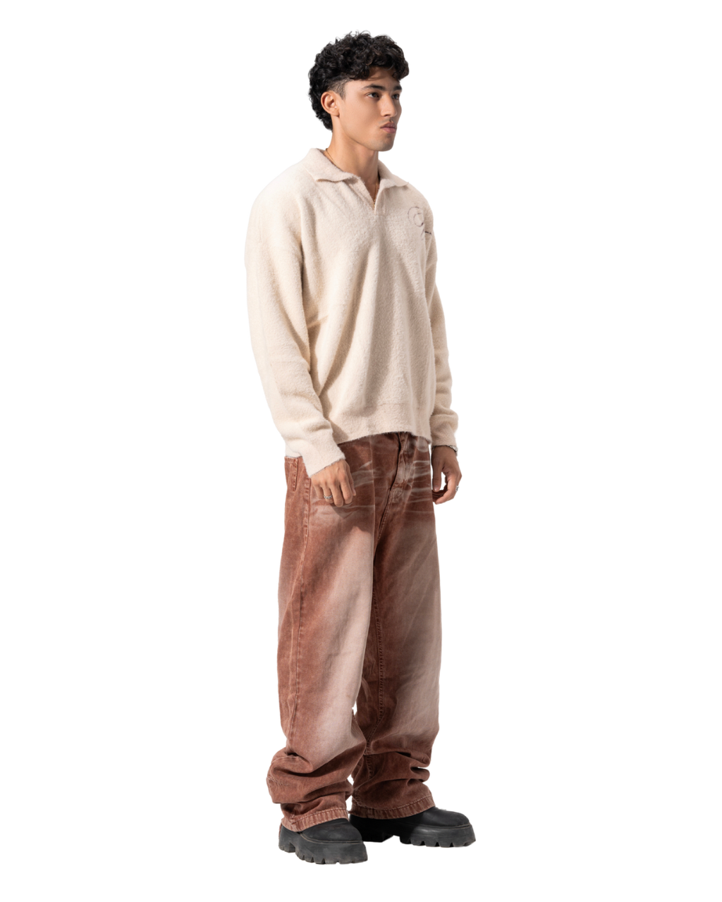 A-Mohair knitted polo