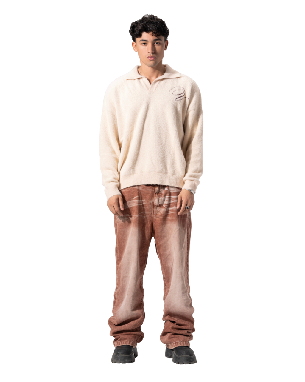 A-Mohair knitted polo