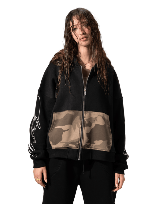 Camo zipper jacket