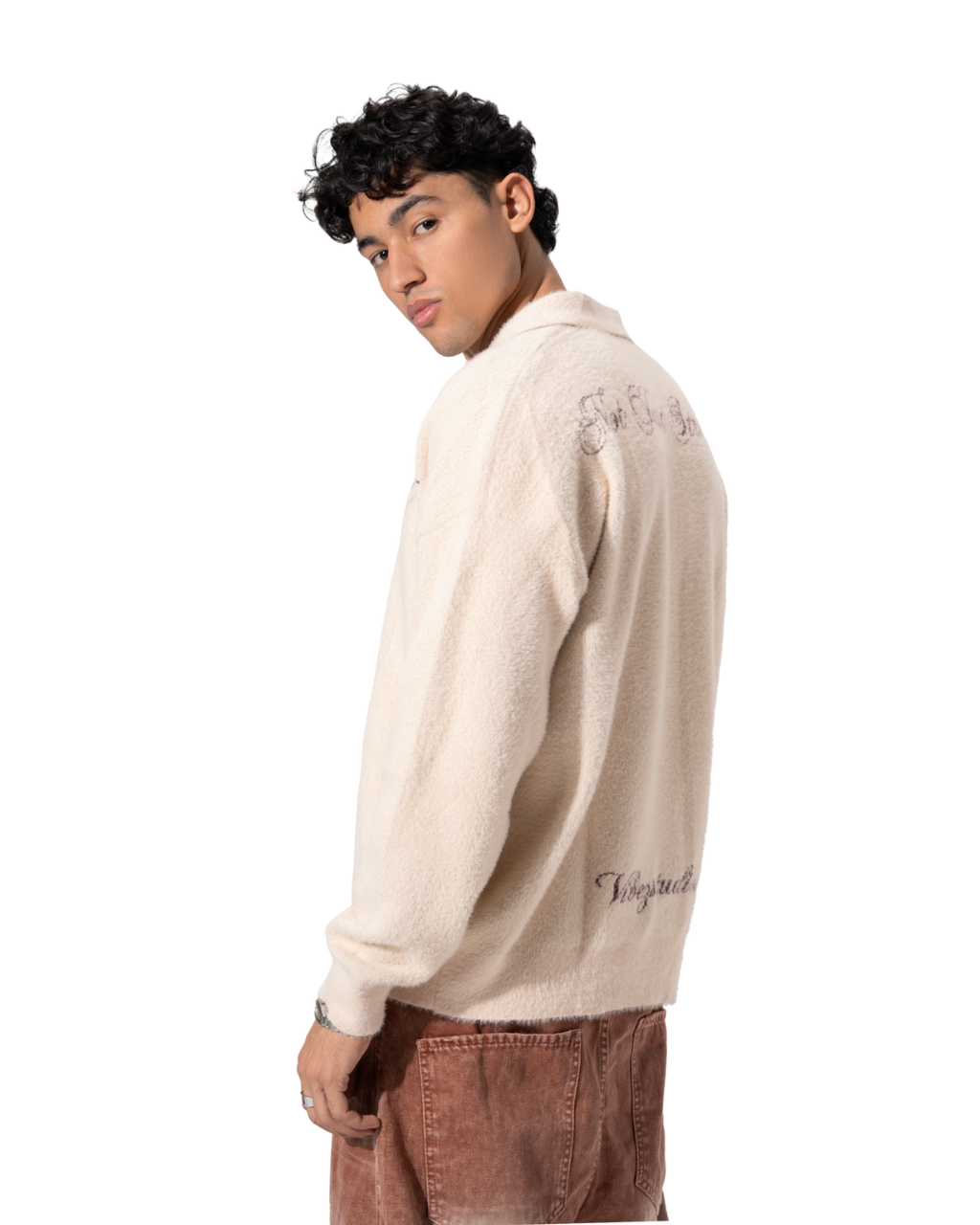 A-Mohair knitted polo